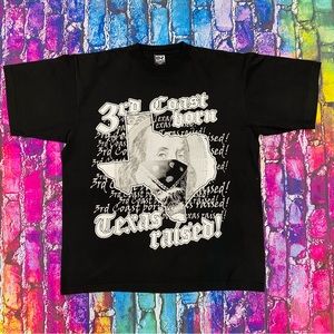 Vintage Rap Tee Texas Rap Black Crew Neck 3rd Coast Born Texas Raised 3XL